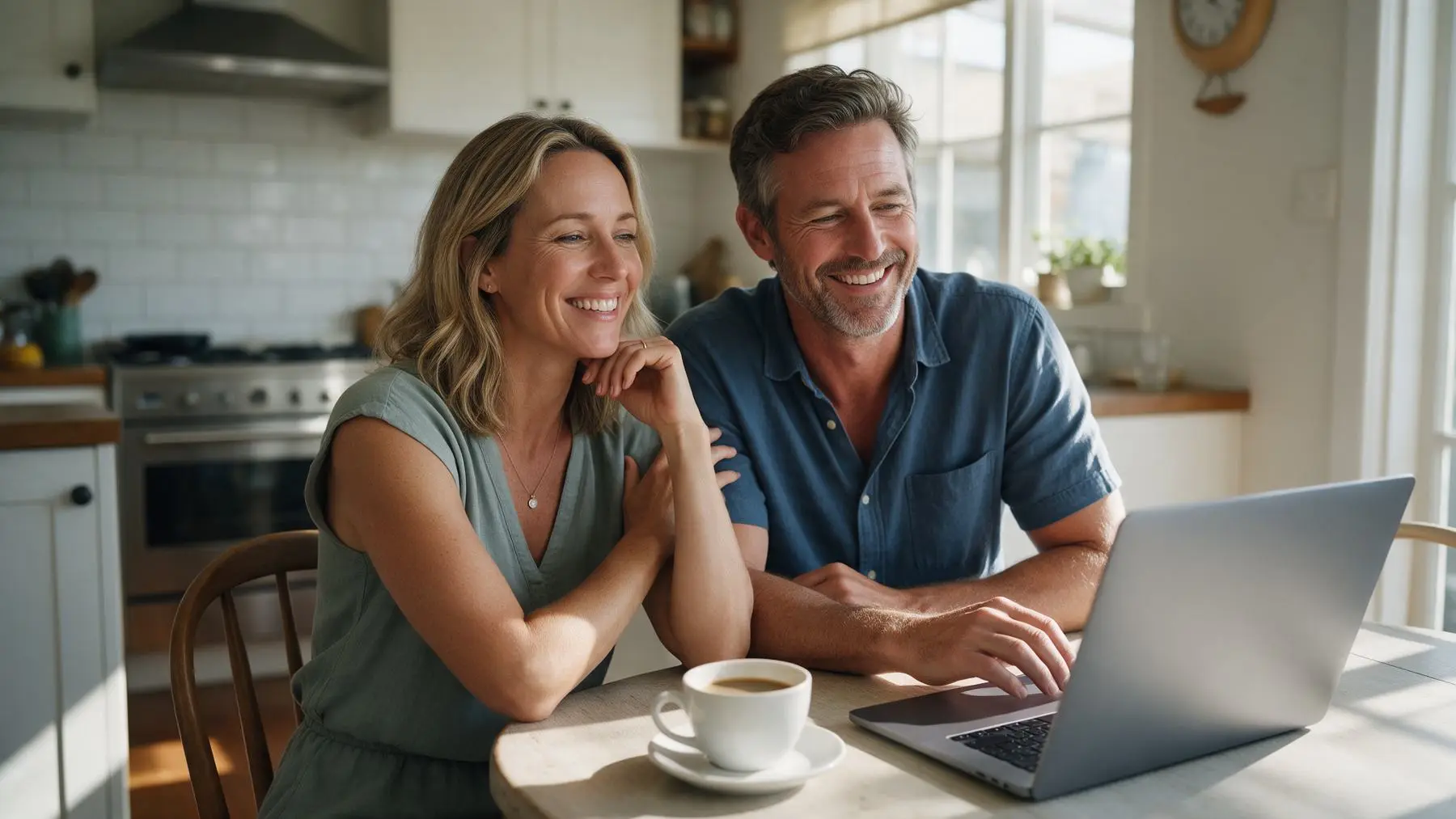 Australian business directors at the kitchen table using their home as security for a business loan